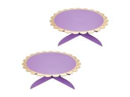 Conjunto De 2 Suportes Papelão Ondulado Para Bolos 1 Andar, Com Capacidade 33 Cm (13 Polegadas), Ideais Casamentos, Festas Aniversário, Aniv