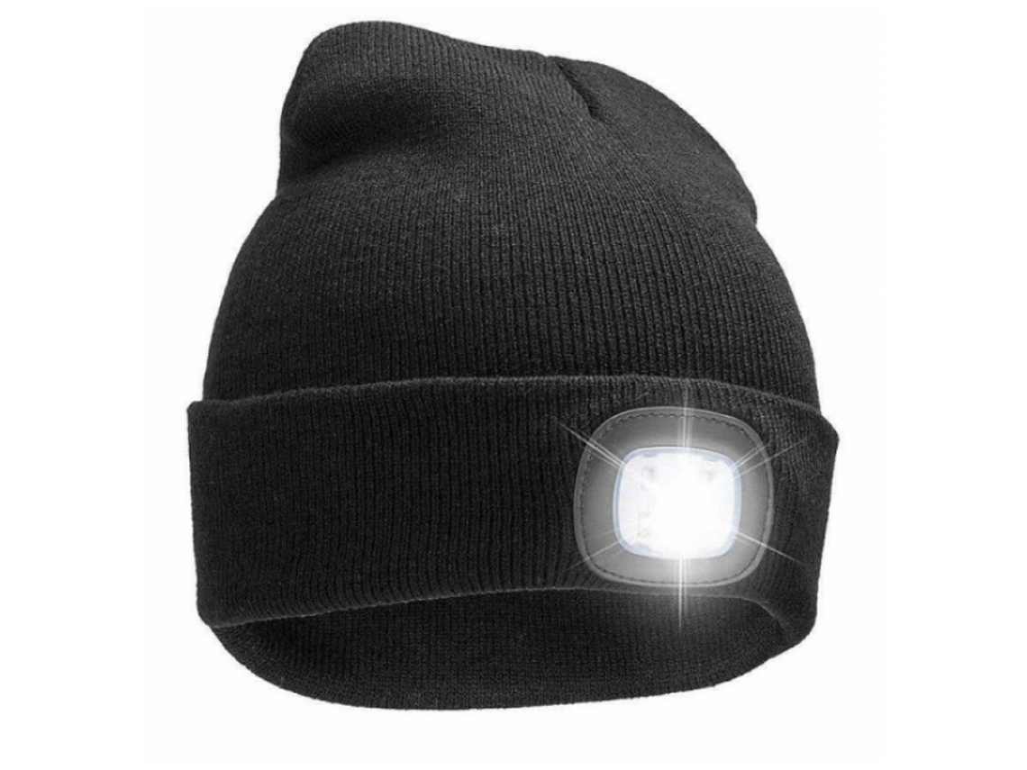 1 Boné com Luz Led e Usb, Preto BRILVIBERA