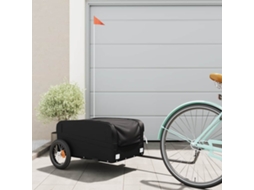 Vidaxl Reboque Para Bicicleta 30 Kg Ferro Preto