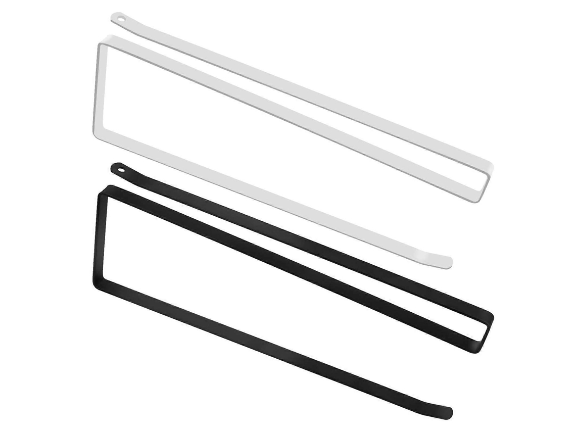 Suporte para Papel de Cozinha 25 Cm, 2 Peças, Sem Furar, Metal Pintado, Branco e Preto