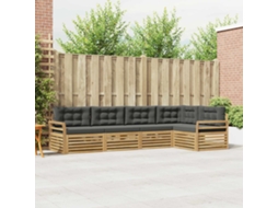 Vidaxl Conjunto De Sofás Para Exterior 5 Unid. Branco E Antracite