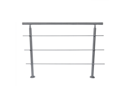 Escada de aço inoxidável para corredor (especificações 80x102,5cm, design com três barras horizontais)