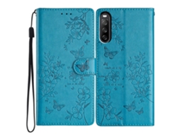 Capa De Couro Para Celular Com Borboletas E Flores