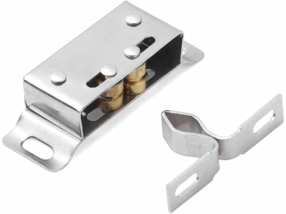 2 Peças De Trava Aço Inoxidável Armário, Porta De Cozinha, Com Fusos, Acessórios Móveis, Trava De