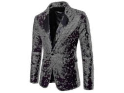 Chaqueta de traje para Homem com strass roxo, para casamentos e festas, tamanho M | S/MARCA