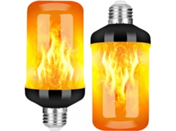 Lâmpada Led E27 com Efeito de Chama e 4 Modos Iluminação, Lâmpadas Decorativas para Uso Interno e Externo BRILVIBERA