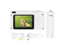 Aetheria câmera Digital Vintage Hd 4k 1080p Tela 2.4" Zoom 8x Dual Front Rear Branco