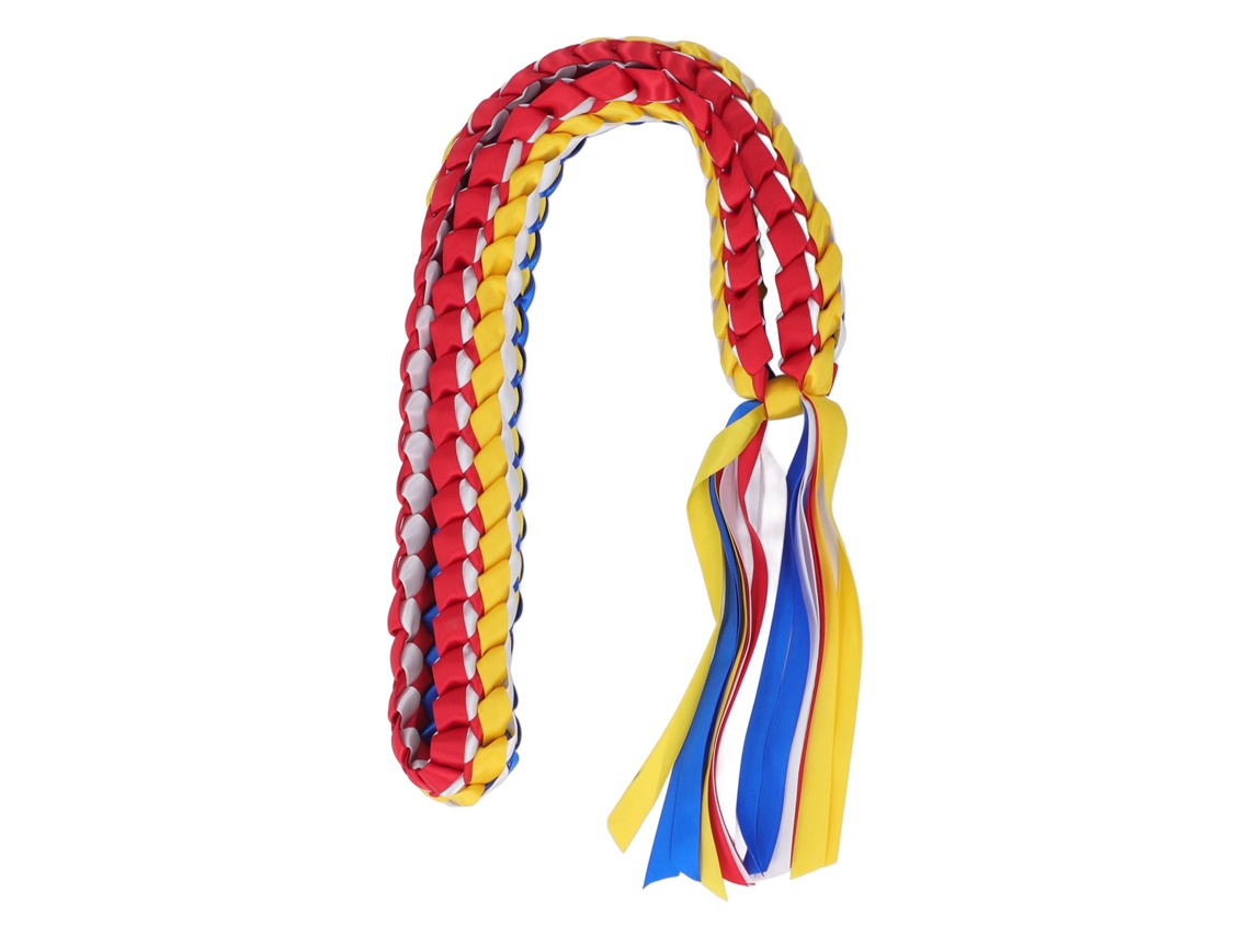 Colar de Fita de Formatura 120cm 8 Fios Trançados Mistura de Cores