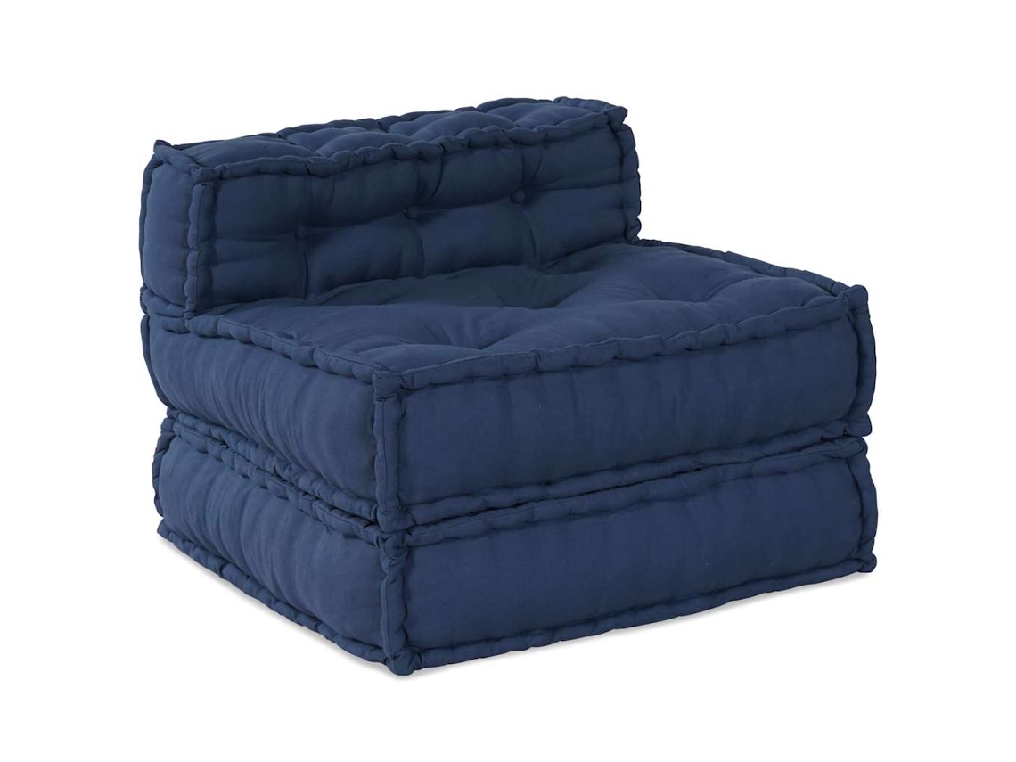 Vidaxl Unidade De Sofá Modular Tecido Índigo 70 X 70 X 56 Cm