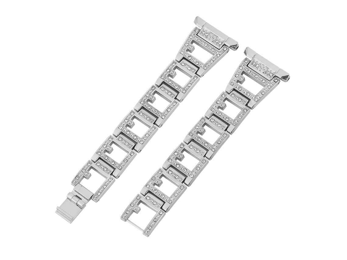 Pulseira De Metal Com Strass Para Substituição Fitbit