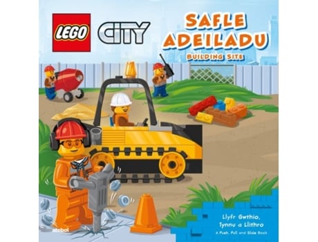 Livro Lego City Safle Adeiladu Building Site de Translated by Bethan Mai Jones (Inglês)