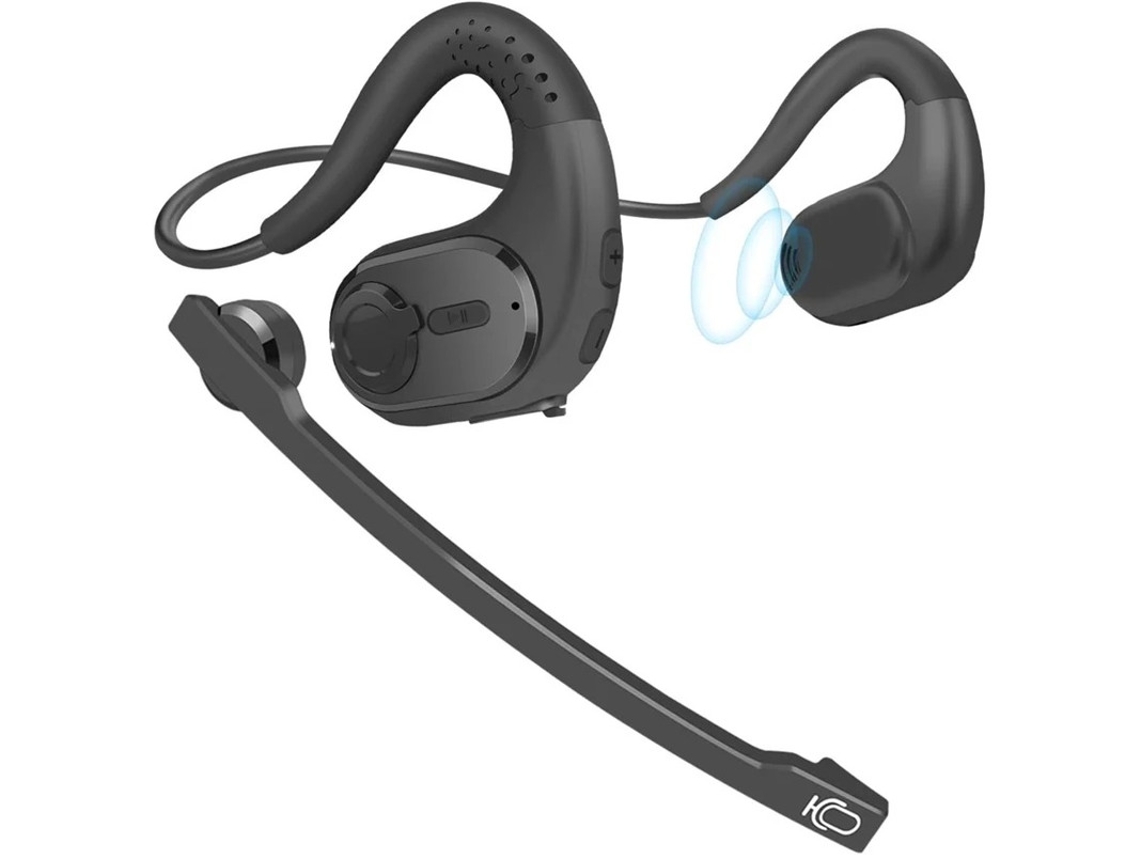 Auriculares Removível Design Aberto Reuniões Escritório Trabalho Bestvite Bluetooth Com Cancelamento De Ruído Preto