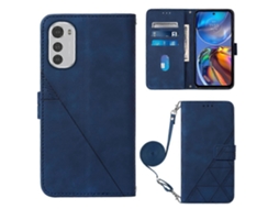 Capa De Celular Transversal De Couro Com Relevo 3d Para Motorola Moto E32