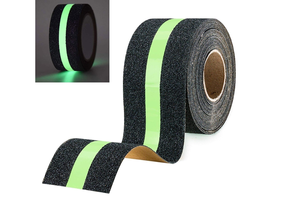 Fita Antiderrapante Luminosa,brilha No Escuro,para Escadas E Pisos,uso Interno E Externo,10m X 5cm