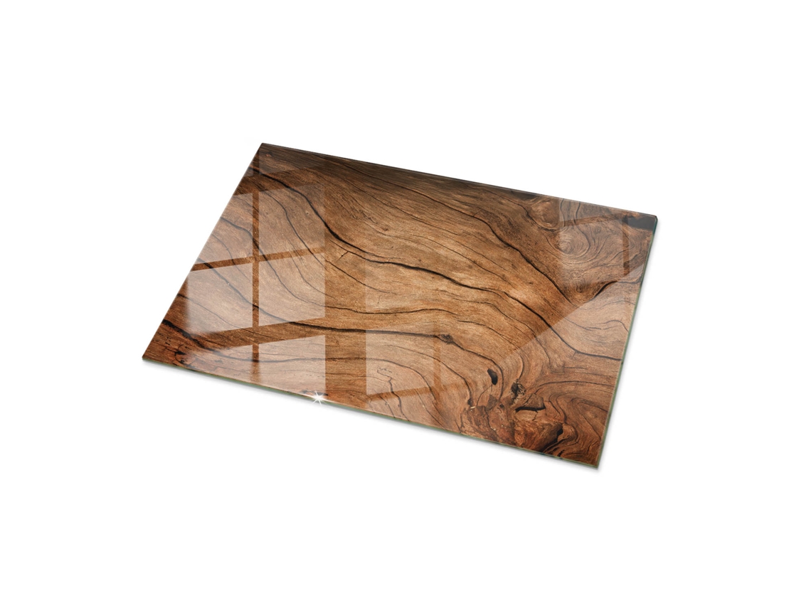 Tampo De Mesa Retangular Espelharte (100x70 Cm - Padrão De Madeira Natural - Marrom)