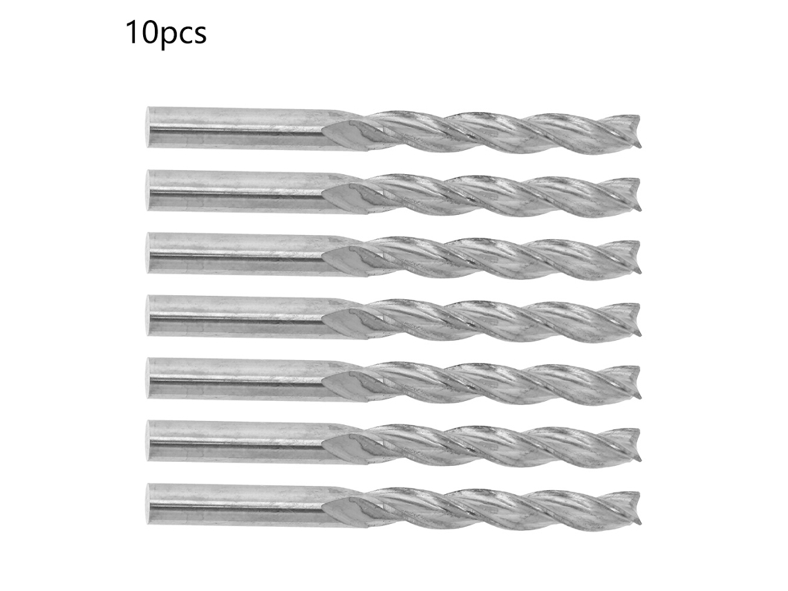 Laxiscreed Fresa Cnc Em Aço De Tungstênio Com 3 Espirais Para Madeira, 22mm De Comprimento