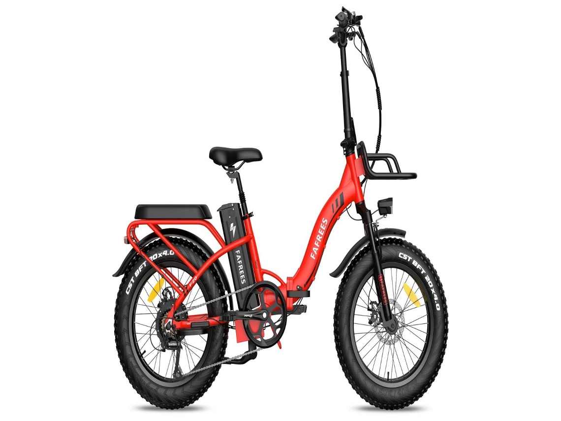FAFREES F20 Max Bicicleta Elétrica 500W 1080Wh 110Km Autonomia Vermelha