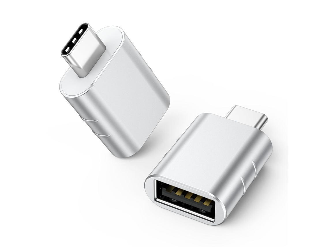 Adaptador Usb 3.2 para Usb-C Otg de 10 Gbps Prata