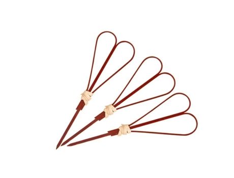 Pics De Coquetel Em Bambu Não Especificado 9 Cm Forma Coração Lote De 50 Descartáveis Bbq Party