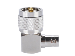 Adaptador De Conexão Coaxial Rf Uhf Pl-259 Macho Para Bnc Fêmea Ângulo Retto 1pcs