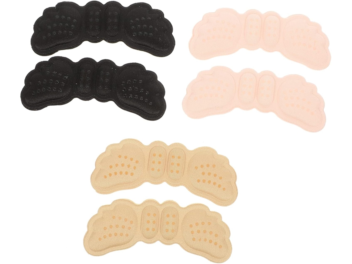 Protetores De Salto Alto Femininos, 3-pares, Antifricção, Antiderrapantes, Espuma Respirável, Rosa Preto, Couro, Uso