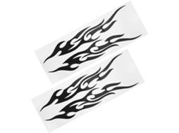 Adesivos Pretos Para Carros E Motos, 2 Pares, Resistentes Às Design