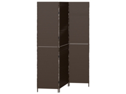 Conjunto 1 Divisor De Ambiente Vidaxl Castanho Vime Pe (146 X 180 Cm)