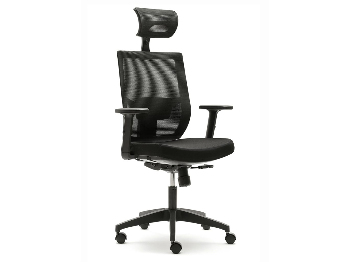 Cadeira de Escritorio Ergonómica EUROMOF Pisa Encosto Ajustável em Altura Profundidade Do Assento Ajustável