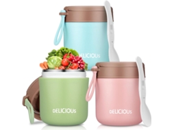 Recipiente Para Armazenamento, Em Aço Inoxidável, 430 Ml, 15,2 Oz, Dobrável, Com Tampa, Para Lanches