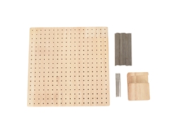 Mali placa de Bloqueio de Madeira Quadrada 324 Buracos Reutilizável com 20 Pinos de Aço Inox Diy