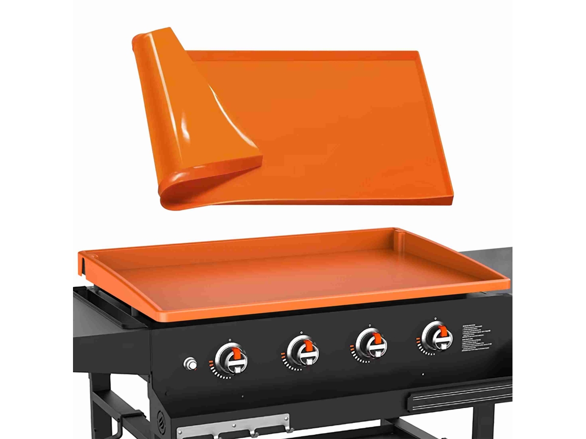 Manta Silicone Alimento Resistente Calor Churrasqueira Laranja 22 Polegadas