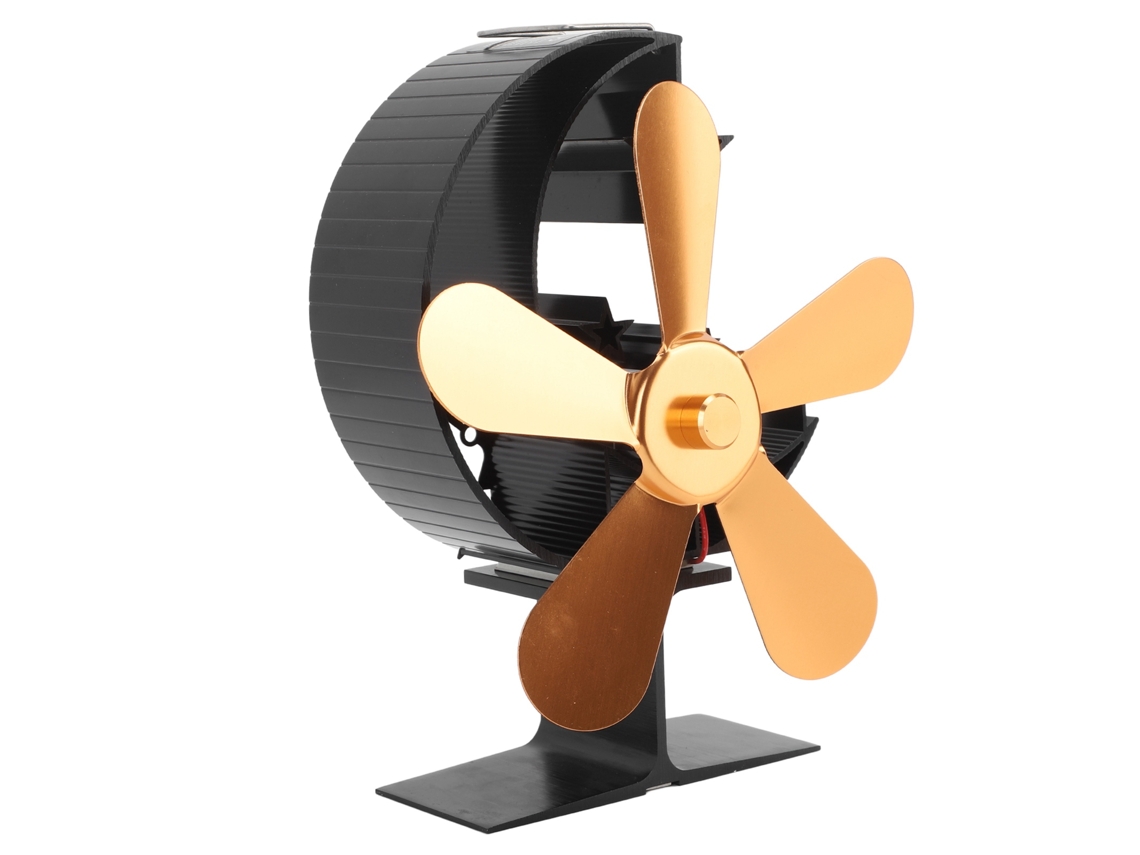 Laxiscreed Ventilador Termoelétrico Para Lareira A Lenha, 5 Pás, Ideal Para Pesca No Gelo E Acampamento