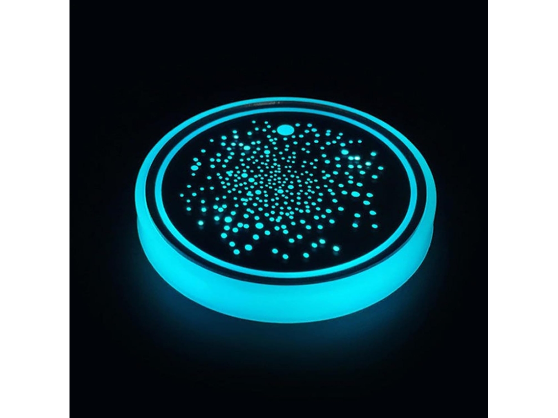 Almofada Para Copo Luminosa, Recarregável E Que Muda De Cor, Com Luz Interna.