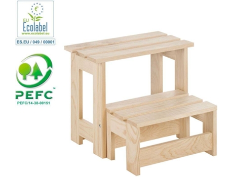 TAMBORETE - ESCADOTE MONTADA PINHO BRUTO 100% PEFC CERT 