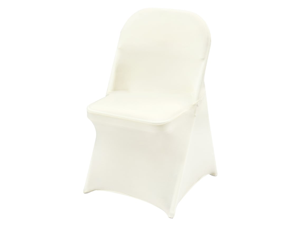 Capas Para Cadeiras Dobráveis Succebuy Em Spandex Elástico Branco 400 X 420 X 770 Mm