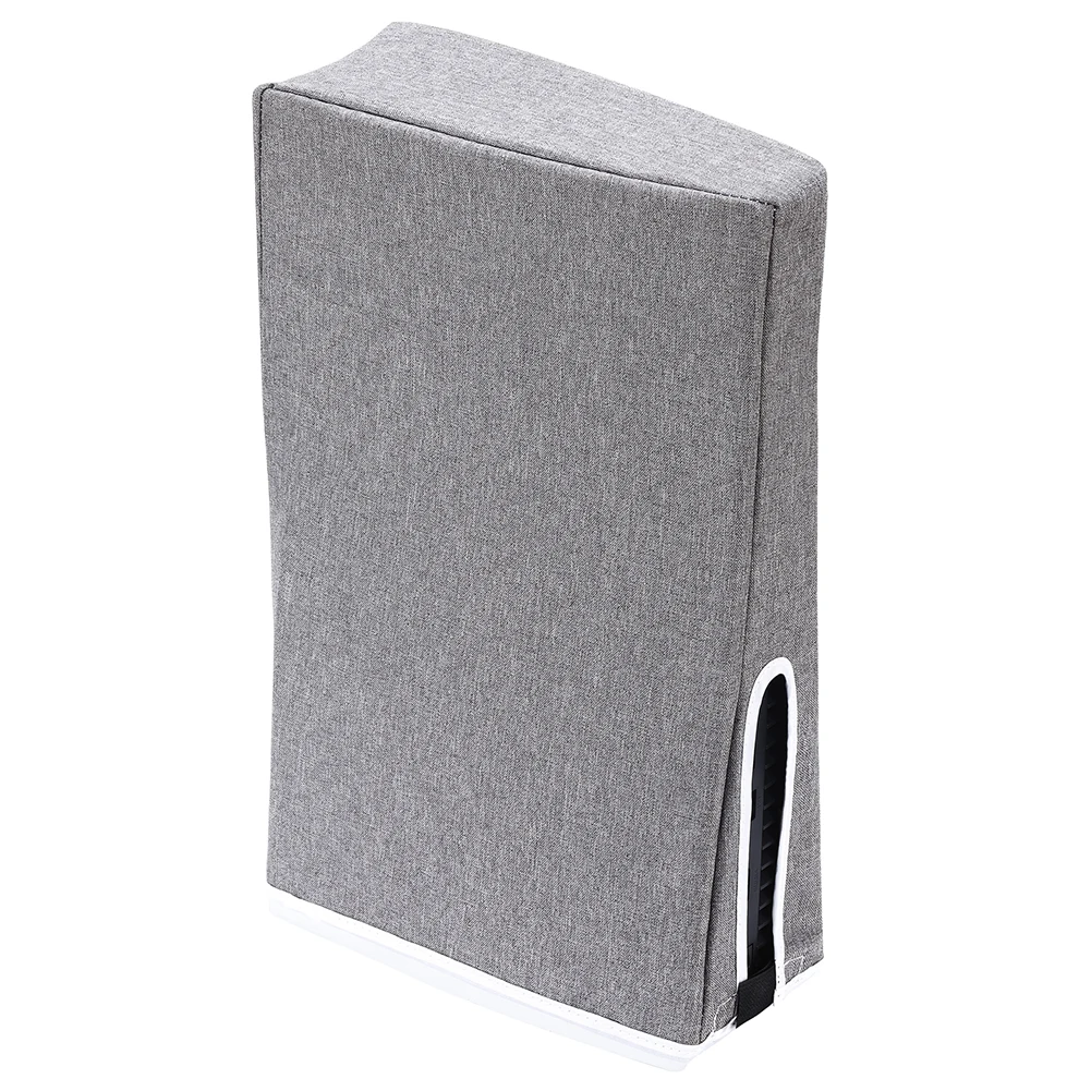 Capa Protetora Fina Contra Poeira Para Playstation 5/ps5 (versão Vertical Cinza), Lavável E Resistente A Arranhões.