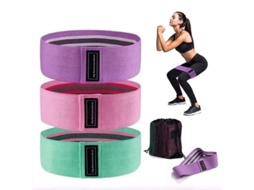 Faixas Elásticas ZYBLSSBB, 3 unidades, 8 cm de largura, para Pilates e treino de força, coloridas
