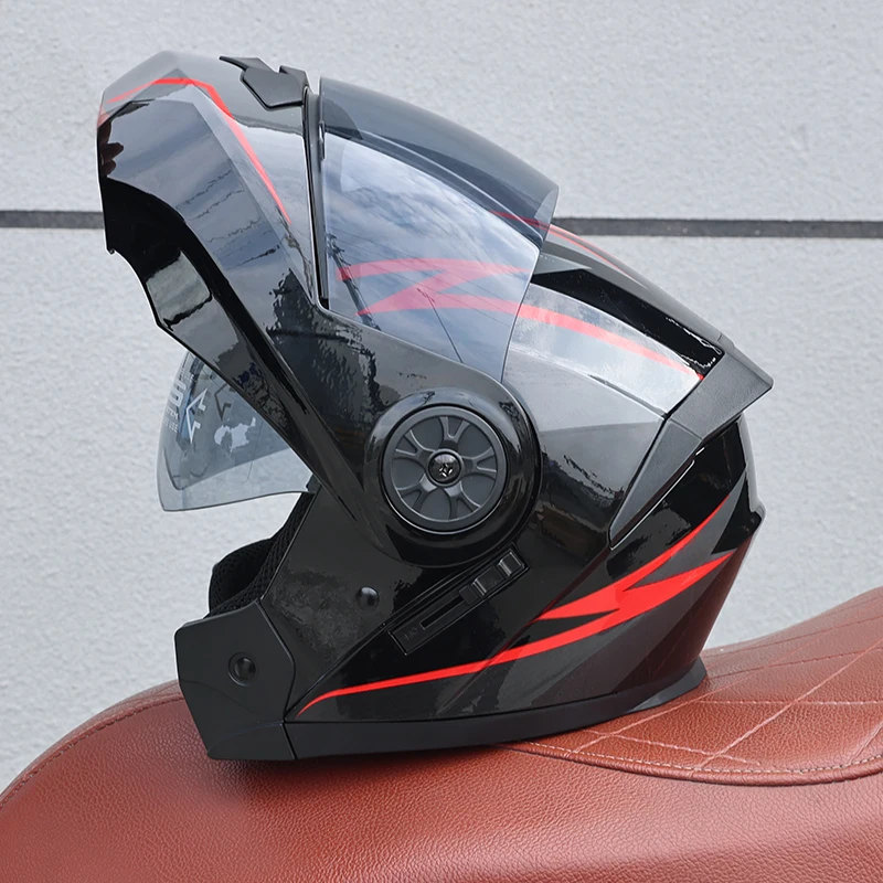 Capacete Modular Flip-top Com Certificação (s)dot, Unissex, Feito De Material Abs.