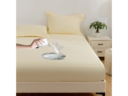 Protetor De Colchão Impermeável Czhhmart 100cmx200cm (com Par De Fronhas) Amarelo