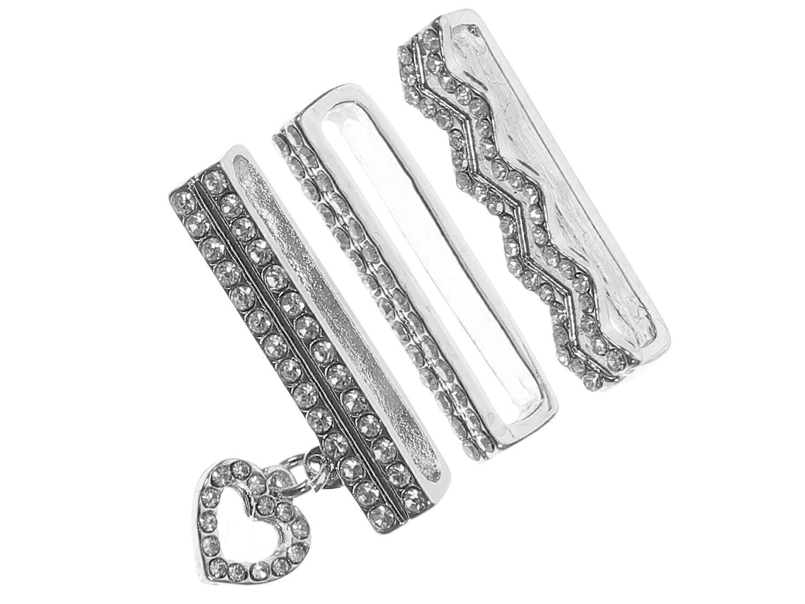 Conjunto de 3 Pingentes Strass para Pulseira Relógio, Ideais Decorar Pulseiras Smartwatch. GOKOCO