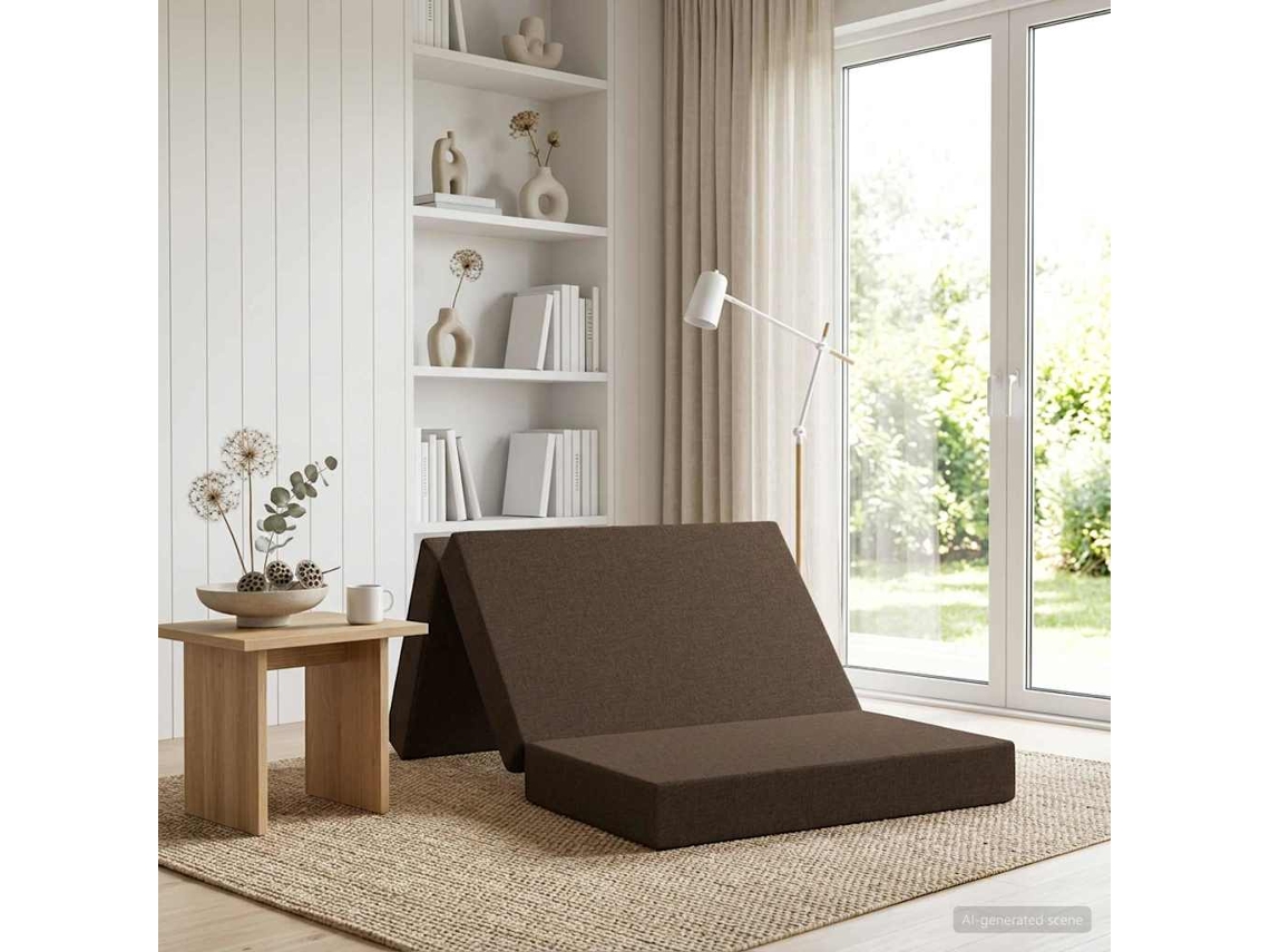 Vidaxl Sofá Cama Dobrável 80 X 67 X 45 Cm Cinzento-acastanhado