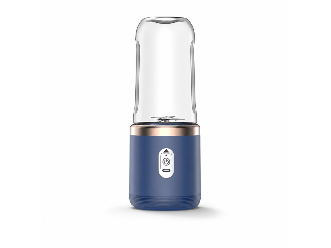 Liquidificador Portátil Recarregável 40 W Com 6 Lâminas, Azul, Para Sumos E Batidos
