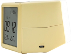 Despertador Infantil Com Visor Led, Temperatura, Umidade E Luz Suave