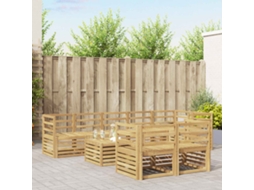 Vidaxl Conjunto De Sofás Para Exterior 9 Pcs Branco 59 X 59 X 37 Cm