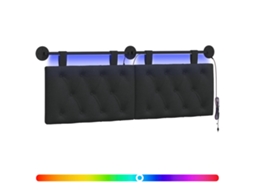 Conjunto 1 Cabeceira Suspensa Vidaxl Preto Tecido (150 X 55 X 7 Cm)
