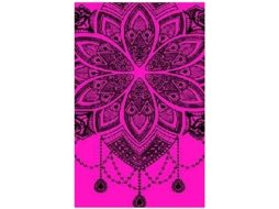 Toalha De Praia Microfibra Mandala Rosa