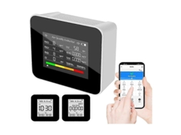 Lurelia Medidor De Qualidade Do Ar 9 Em 1, Co2, Tvoc, Hcho, Pm2,5, Pm10, Temperatura, Humidade
