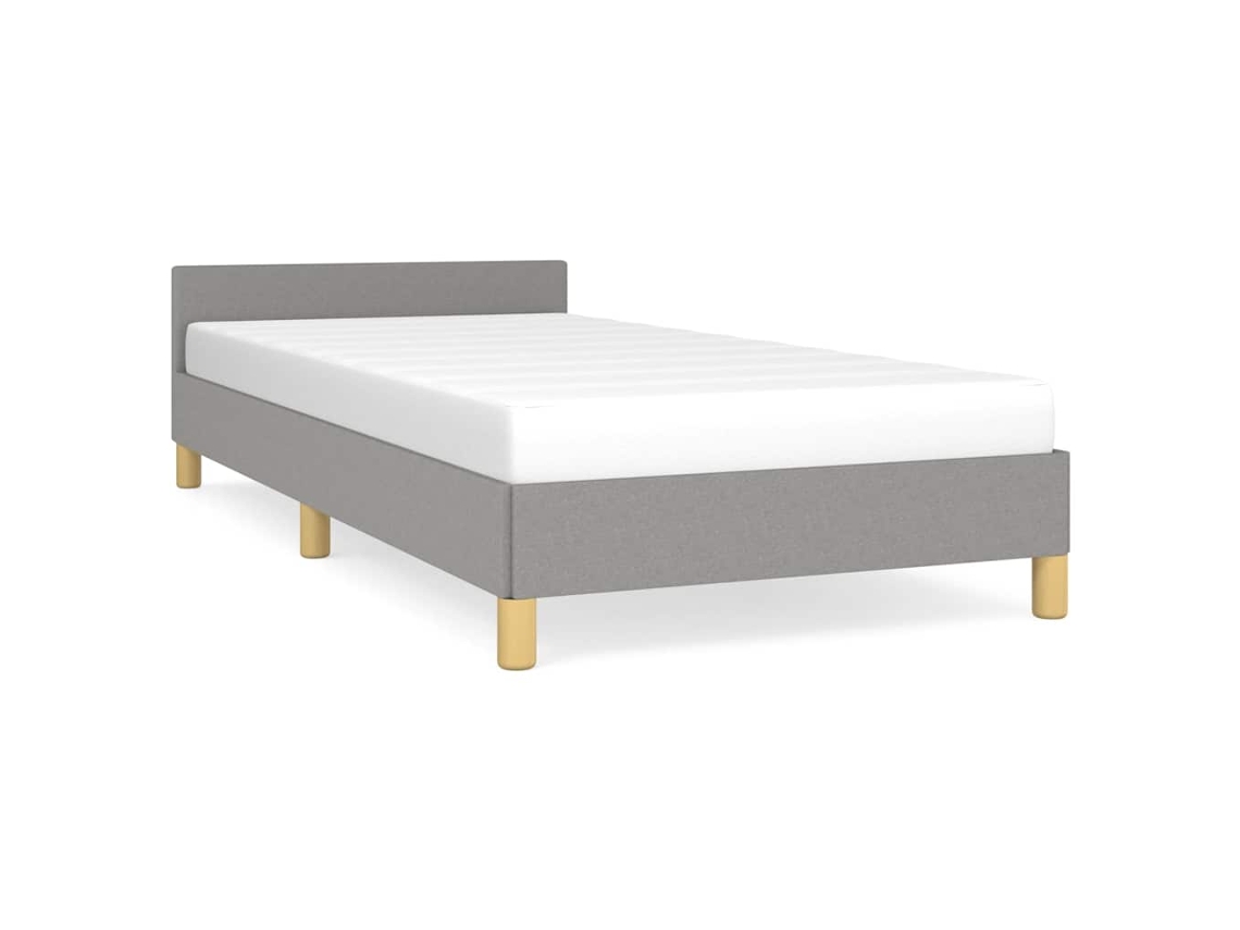 Estrutura de Cama Tecido Cinzento Claro MAISON EXCLUSIVE (90x200 cm)