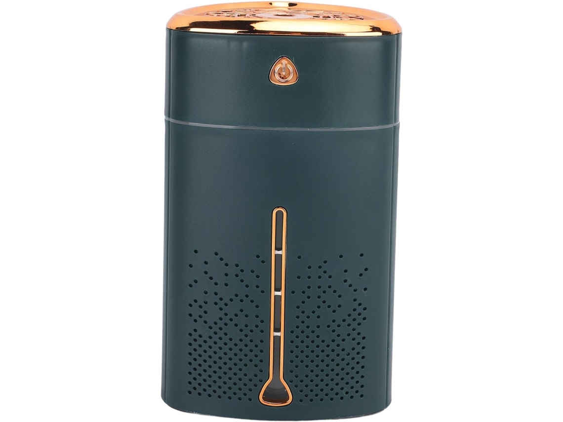 Umidificador Portátil Mini, De Névoa Fria 1000ml, Design Com Moldura Dourada E Luz Noturna