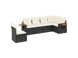 Garden Sofa Set, Garden Sofa Sets Vidaxl Preto Rattan / Vime (n/a)